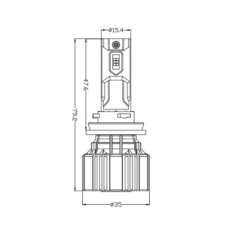 LED лампа (за 1 шт., від 2 шт.) Ams VISION-R H11 5500K CANBUS
