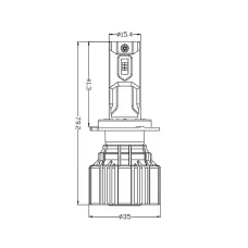 LED лампа (за 1 шт., від 2 шт.) Ams VISION-R H7 5500K CANBUS