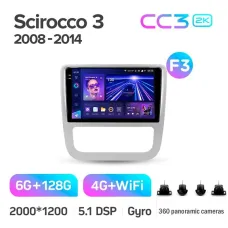 Штатная магнитола Teyes CC3 6+128 Gb с круговым обзором 360 Volkswagen Scirocco 3 III Mk3 2008-2014 (F3) 9