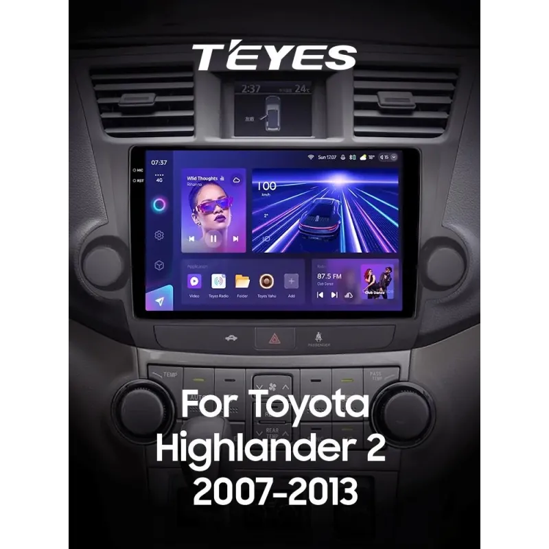 Штатная магнитола Teyes CC3 6+128 Gb с круговым обзором 360 Toyota Highlander 2 XU40 2007-2013 (F2) 10