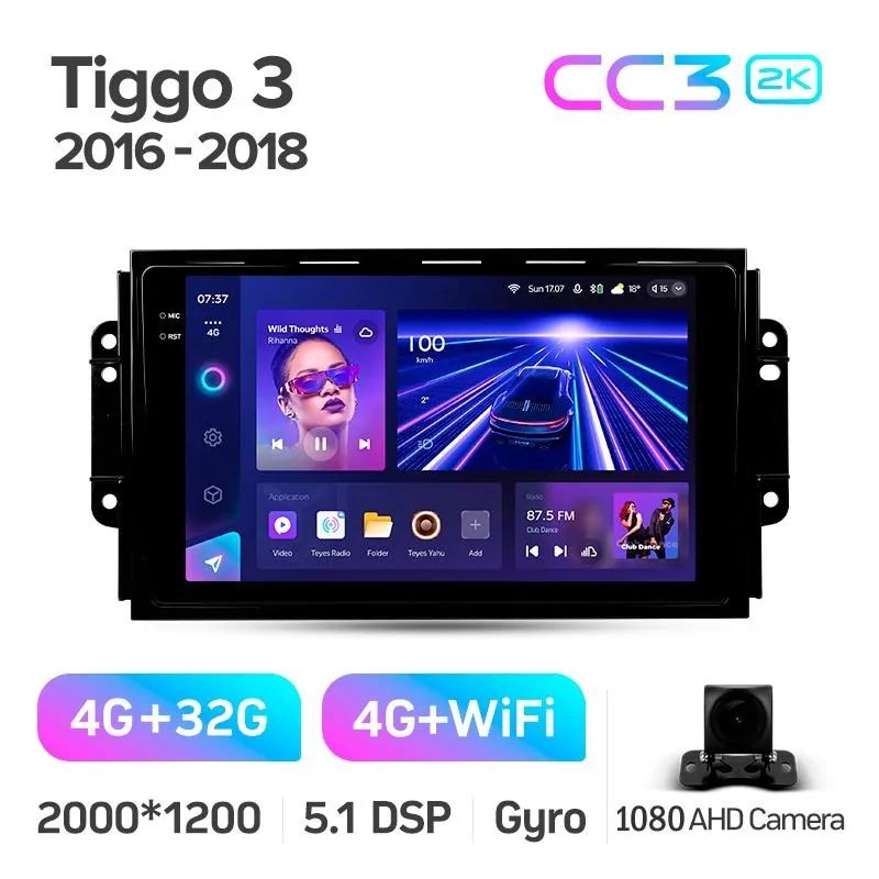 Штатная магнитола Teyes CC3 4+32 Gb Chery Tiggo 3 2016 - 2018 9