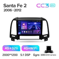 Штатная магнитола Teyes CC3 4+32 Gb Hyundai Santa Fe 2 2006-2012 9