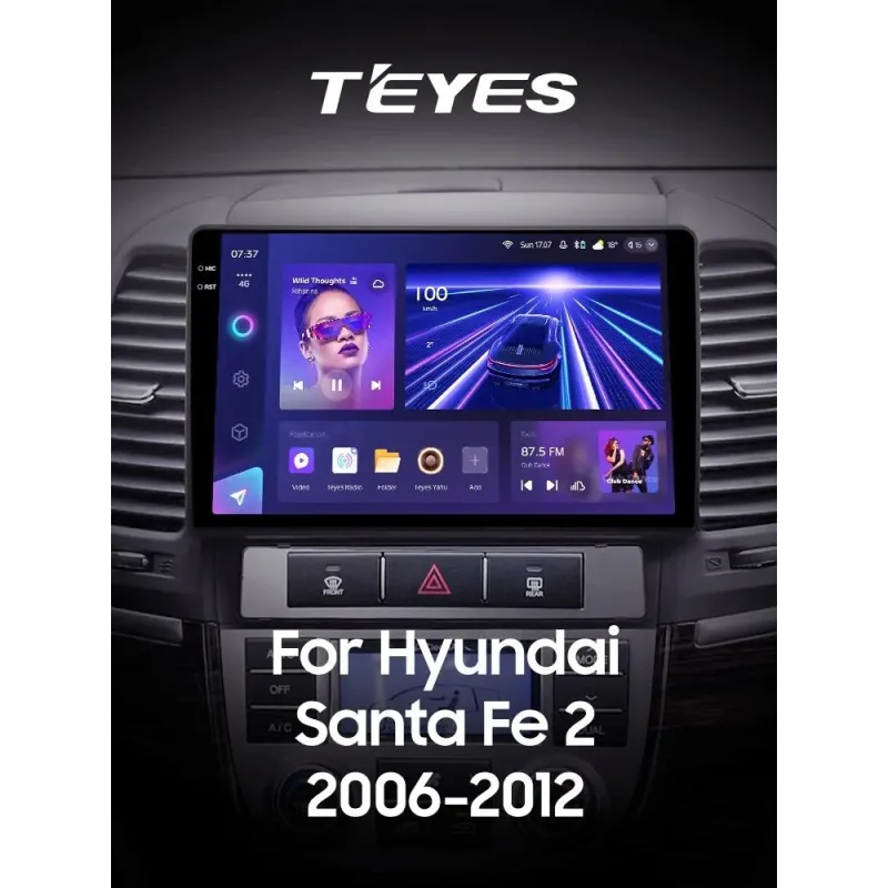 Штатная магнитола Teyes CC3 4+32 Gb Hyundai Santa Fe 2 2006-2012 9