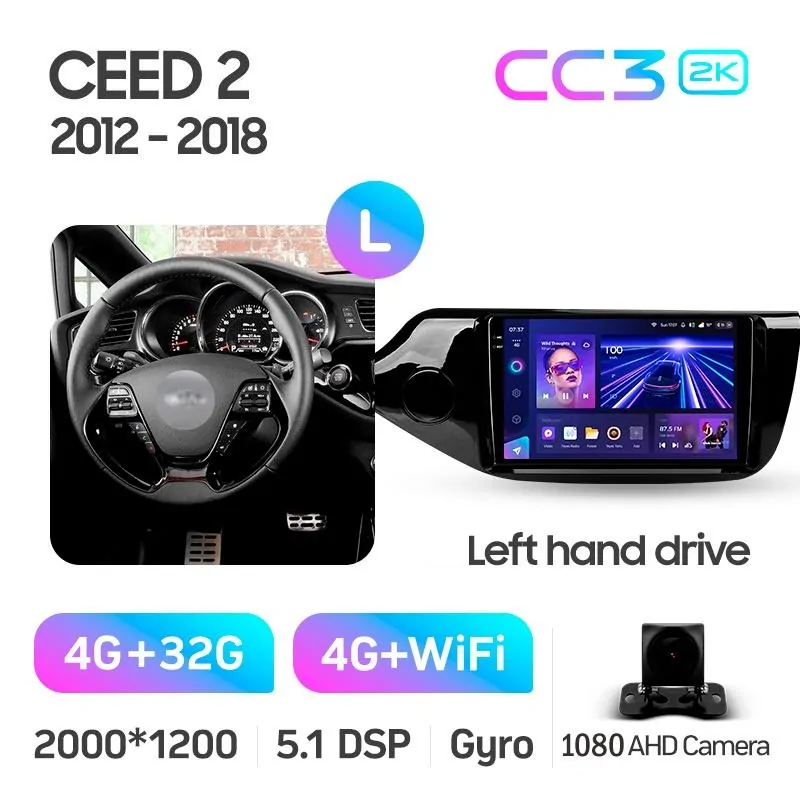 Штатная магнитола Teyes CC3 4+32 Gb KIA CEED Cee'd 2 JD 2012-2018 9