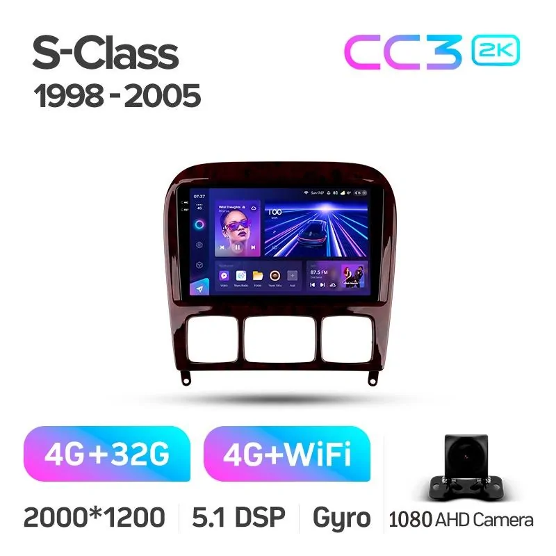 Штатная магнитола Teyes CC3 4+32 Gb Mercedes Benz S-Class W220 VV220 1998-2005 9