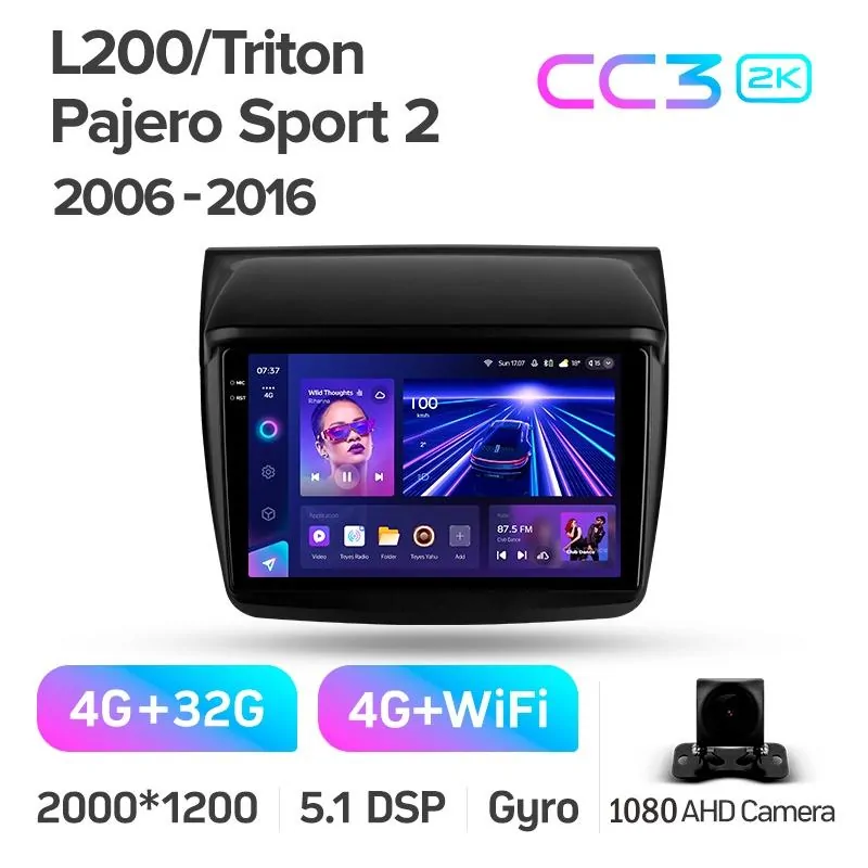 Штатная магнитола Teyes CC3 4+32 Gb Mitsubishi Pajero Sport 2 L200 Triton 2008-2016 (CAN BUS) 9