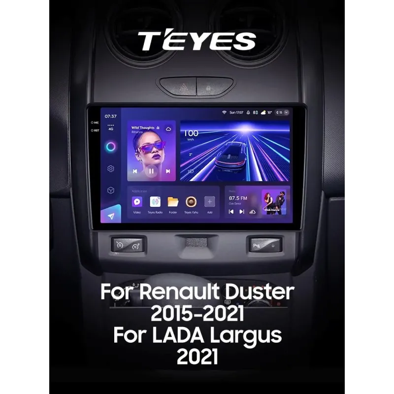 Штатная магнитола Teyes CC3 4+32 Gb Renault Duster (F1) 2015-2021 / LADA Largus I 1 2021 9