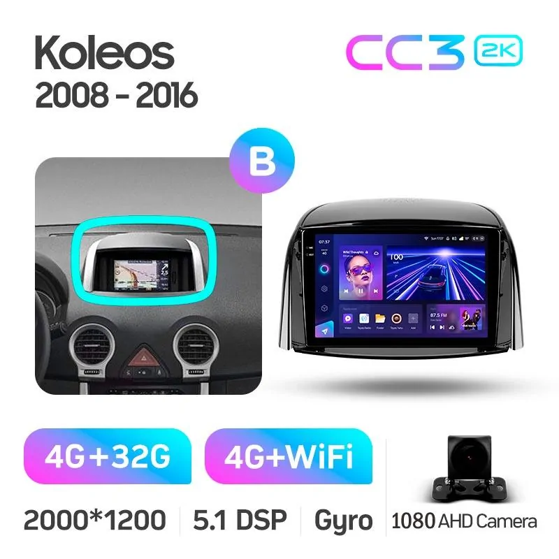 Штатная магнитола Teyes CC3 4+32 Gb Renault Koleos 2008 - 2016 (A) 9