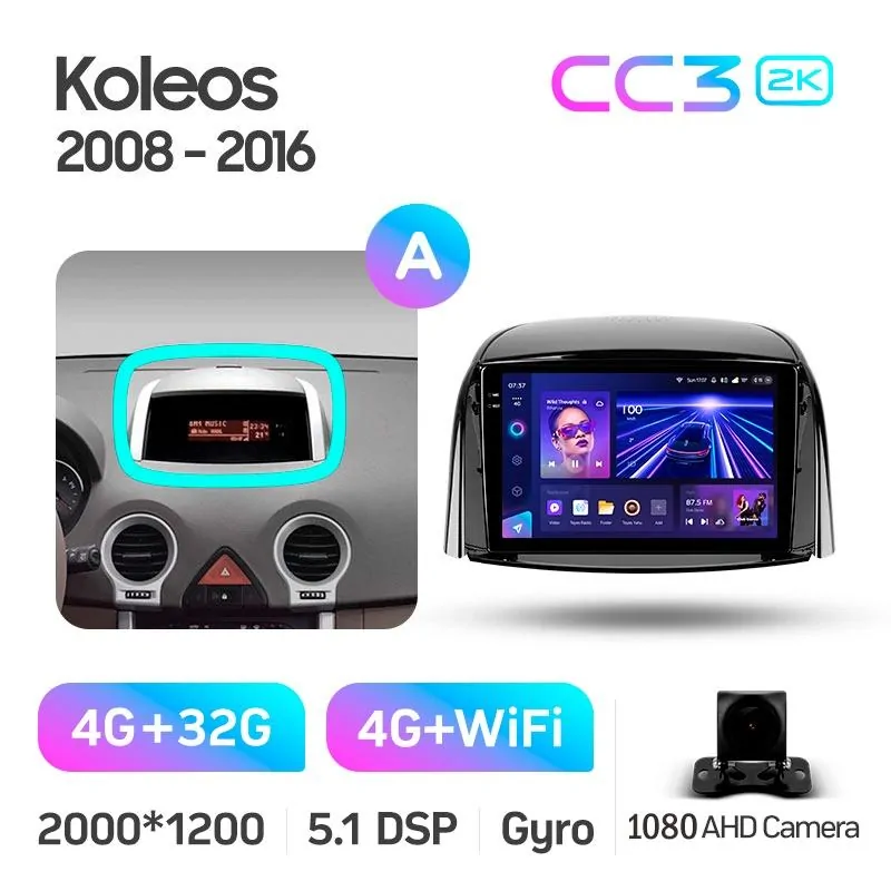 Штатная магнитола Teyes CC3 4+32 Gb Renault Koleos 2008 - 2016 (A) 9