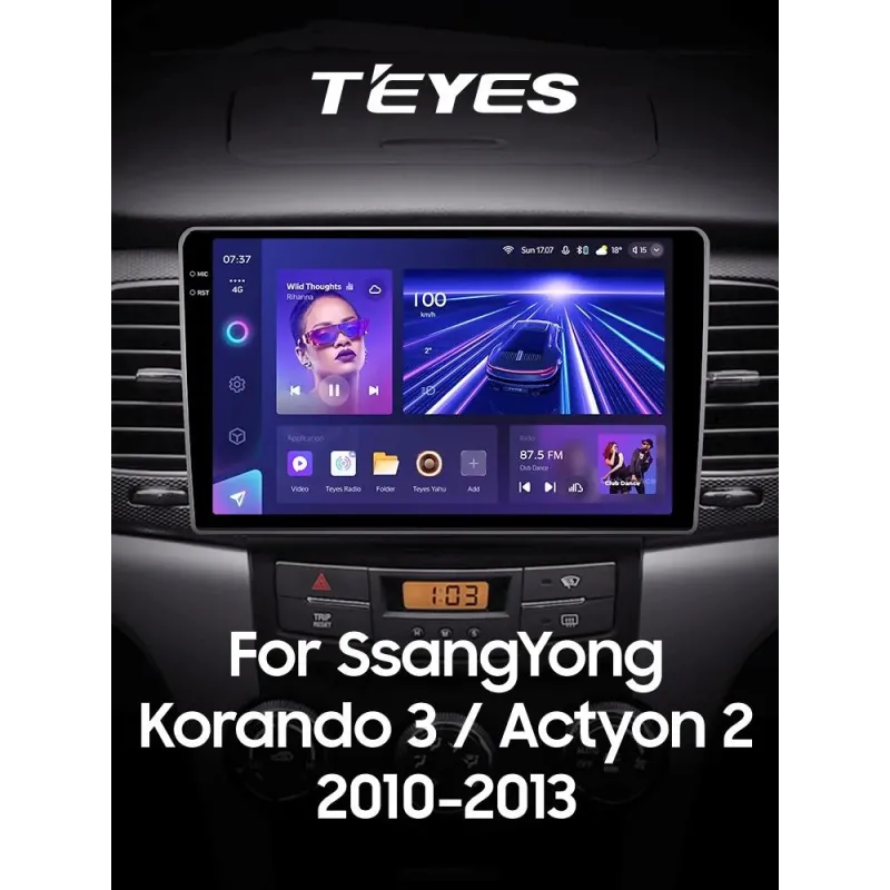 Штатная магнитола Teyes CC3 4+32 Gb SsangYong Korando 3 Actyon 2 2010-2013 9