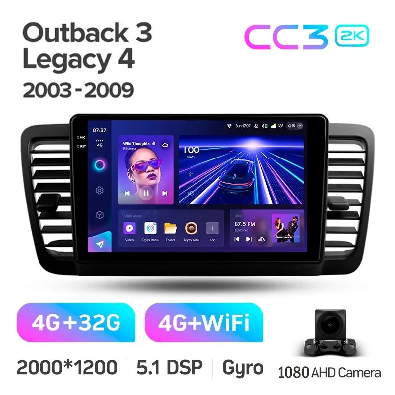 Штатная магнитола Teyes CC3 4+32 Gb Subaru Outback 3 Legacy 4 2003-2009 9