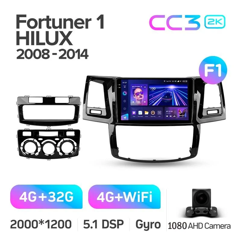 Штатная магнитола Teyes CC3 4+32 Gb Toyota Fortuner 1 AN50 AN60 HILUX Revo Vigo (F1) 2008-2014 9