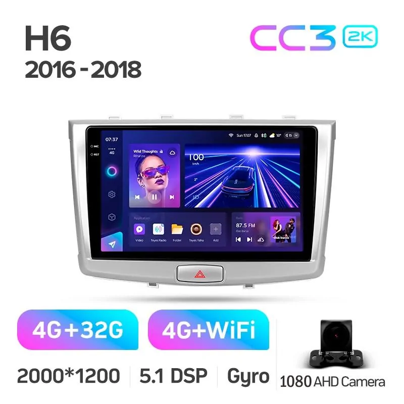 Штатная магнитола Teyes CC3 4+32 Gb GREAT WALL Hover Haval H6 2016-2018 10