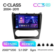 Штатная магнитола с круговым обзором Teyes CC3 6+128 Gb 360 Mercedes Benz C-Class W203 CL203 C209 A209 2004-2011 9