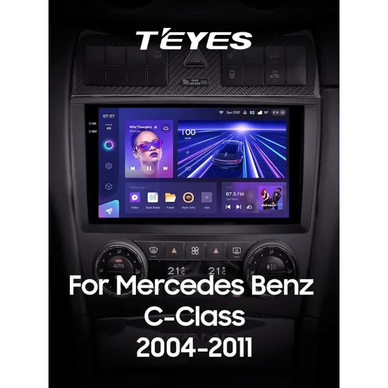 Штатная магнитола с круговым обзором Teyes CC3 6+128 Gb 360 Mercedes Benz C-Class W203 CL203 C209 A209 2004-2011 9
