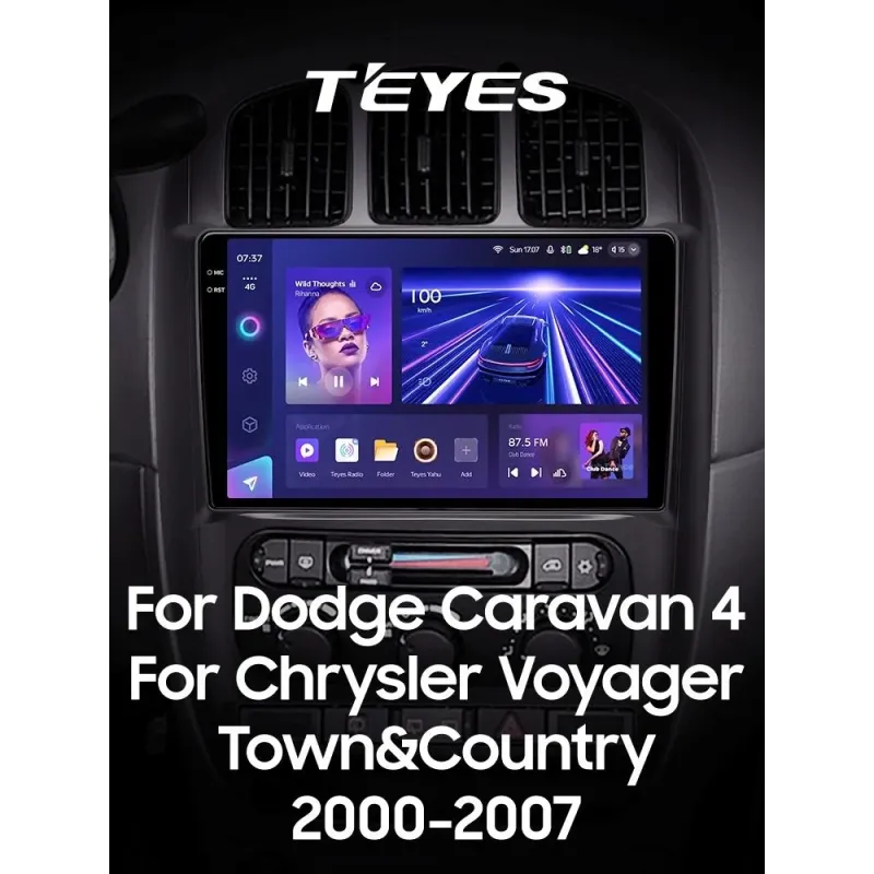 Штатная магнитола Teyes CC3 6+128 Gb с круговым обзором 360 Dodge Caravan 4 For Chrysler Voyager RG RS For Town and Country RS 2000-2007…