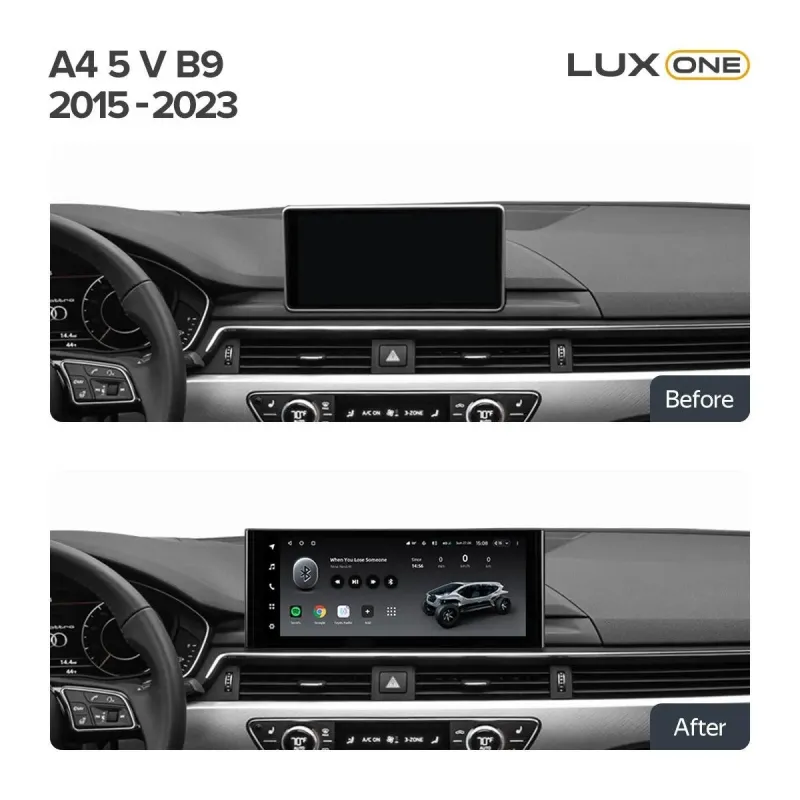 Штатная магнитола Teyes LUX ONE 6+128 Gb Audi A4 B9 2015-2023 12.3