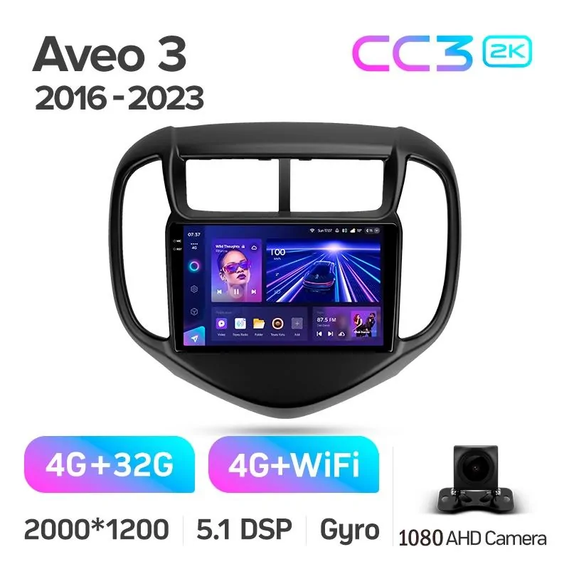 Штатная магнитола Teyes CC3 4+32 Gb Chevrolet Aveo 3 2016-2023 9