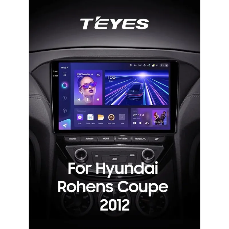 Штатная магнитола Teyes CC3 6+128 Gb с круговым обзором 360 Hyundai Rohens Coupe (F3) 2012 9
