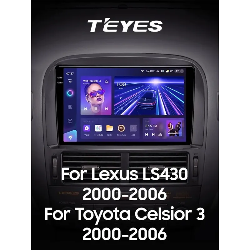 Штатна магнітола Teyes CC3 6+128 Gb з коловим оглядом 360 Lexus LS430 XF30 LS 430 For Toyota Celsior XF30 (F2) 2000-2006 9