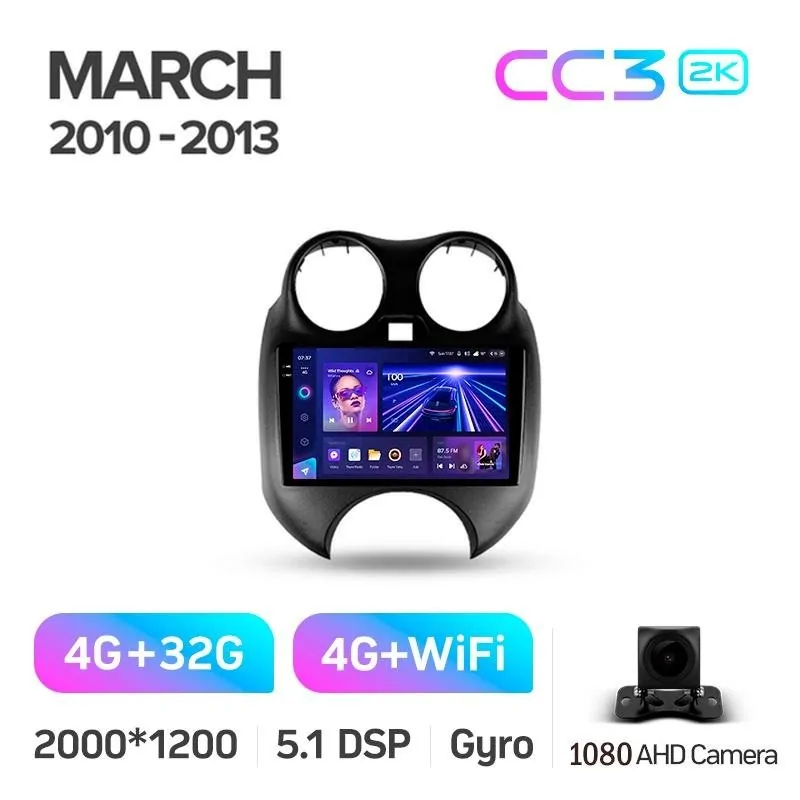 Штатная магнитола Teyes CC3 4+32 Gb Nissan March K13 2010-2013 9