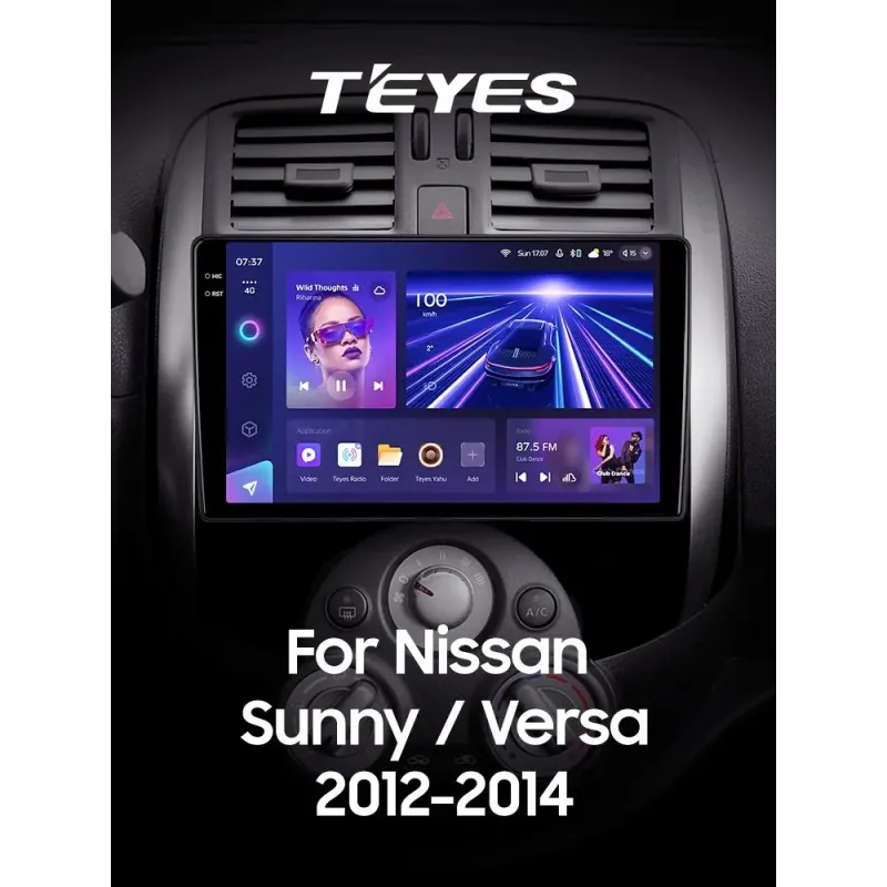 Штатная магнитола Teyes CC3 6+128 Gb с круговым обзором 360 Nissan Sunny Versa C17 2012-2014 9