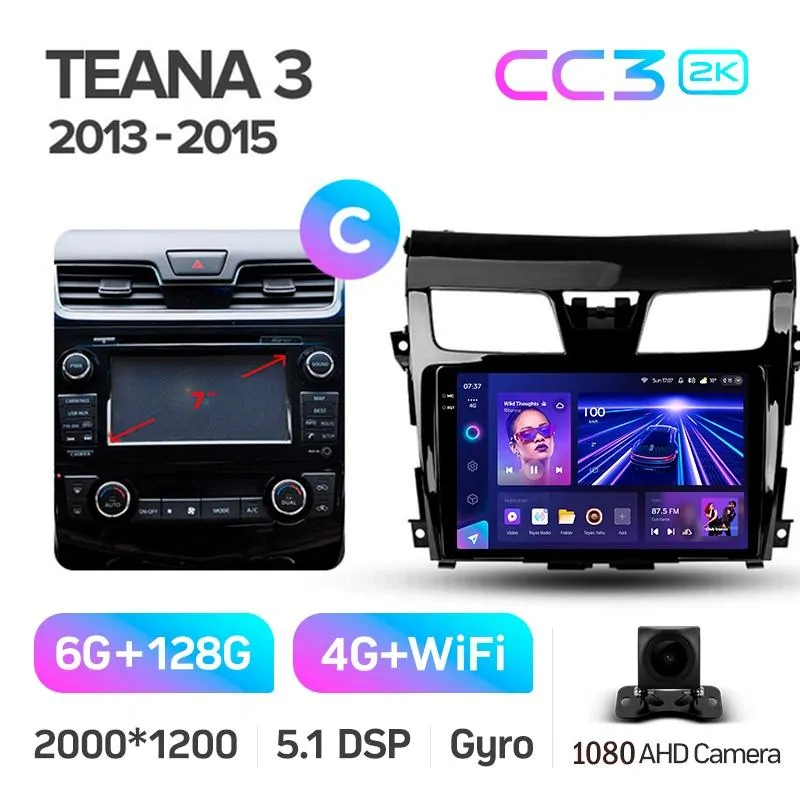 Штатная магнитола Teyes CC3 6+128 Gb Nissan Teana J33 2013-2015 (C) 10