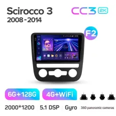 Штатная магнитола Teyes CC3 6+128 Gb с круговым обзором 360 Volkswagen Scirocco 3 III Mk3 2008-2014 (F2) 9