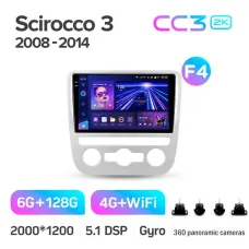 Штатная магнитола Teyes CC3 6+128 Gb с круговым обзором 360 Volkswagen Scirocco 3 III Mk3 2008-2014 (F4) 9