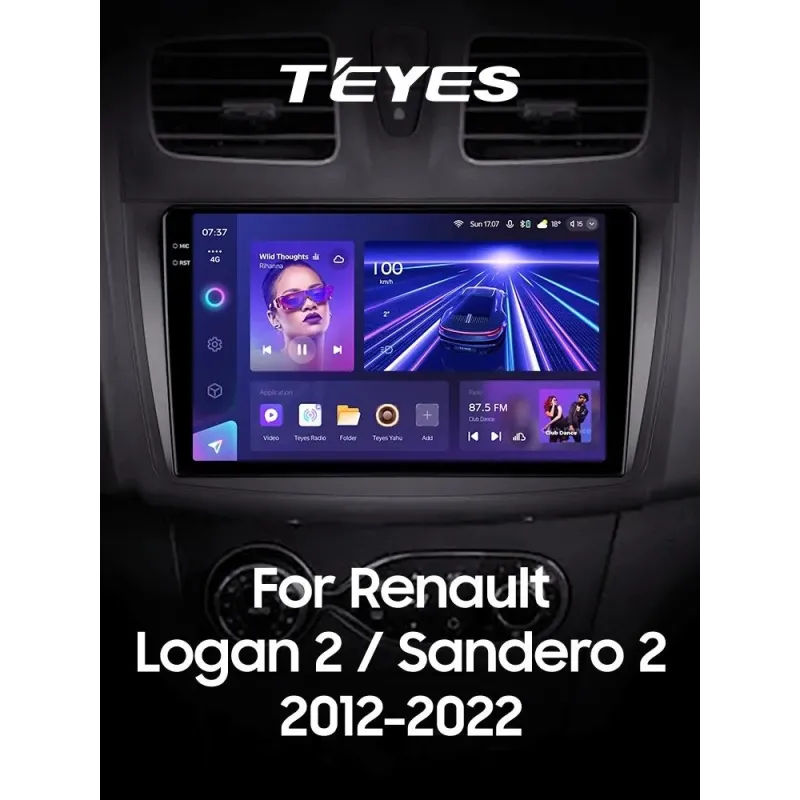 Штатная магнитола Teyes CC3 6+128 Gb Renault Logan 2 2012-2022 Sandero 2 2013-2022 (F1) (B) 9