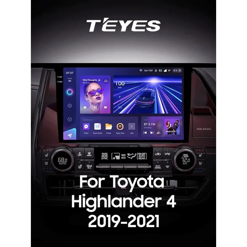 Штатная магнитола Teyes CC3 4+32 Gb Toyota Highlander 4 XU70 2019-2021 9