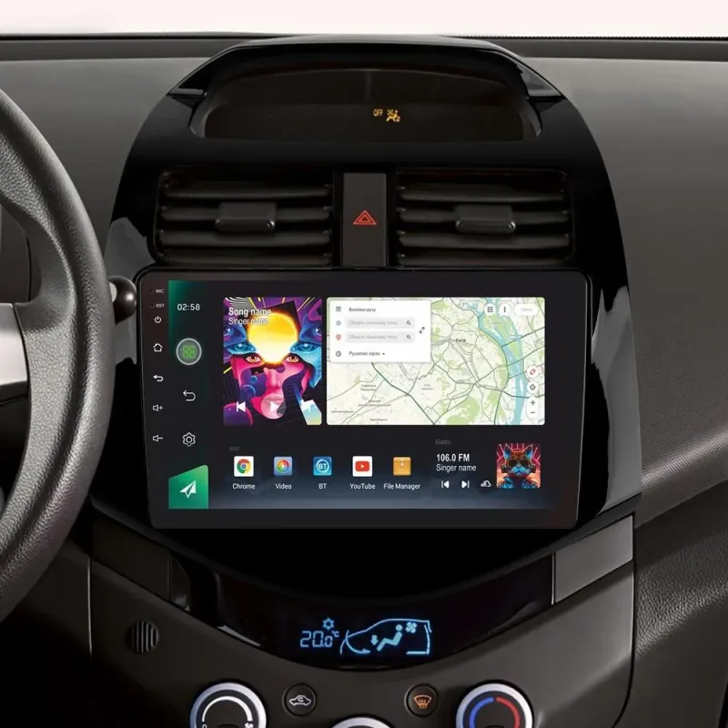 Штатна магнітола Sigma PRO 9464 Android 10 4+64 Gb 4G DSP Chevrolet Spark M300 2009 - 2016 9