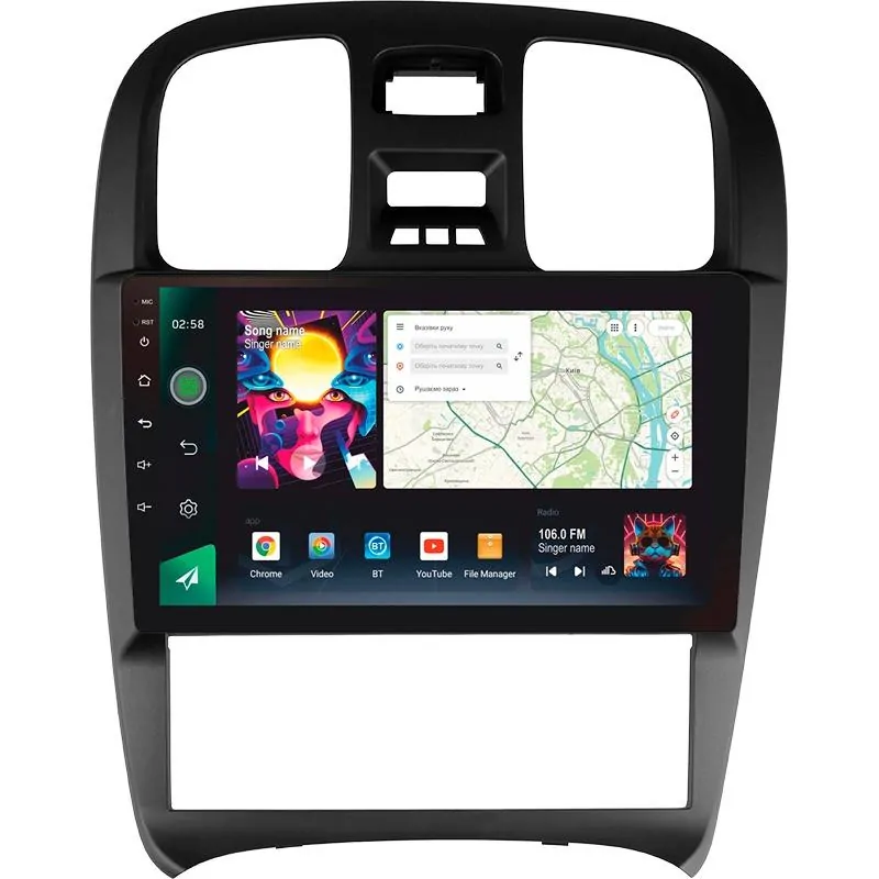 Штатная магнитола Sigma PRO 9464 Android 10 4+64 Gb 4G DSP Hyundai Sonata EF 2001-2012 9