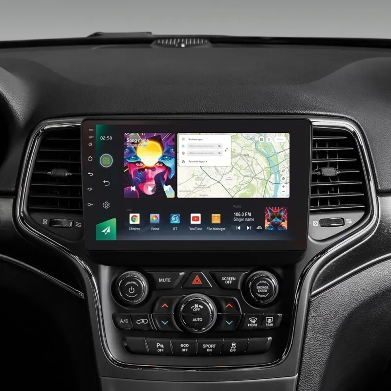Штатная магнитола Sigma PRO 9464 Android 10 4+64 Gb 4G DSP Jeep Grand Cherokee WK2 2013-2020 (F1) 9