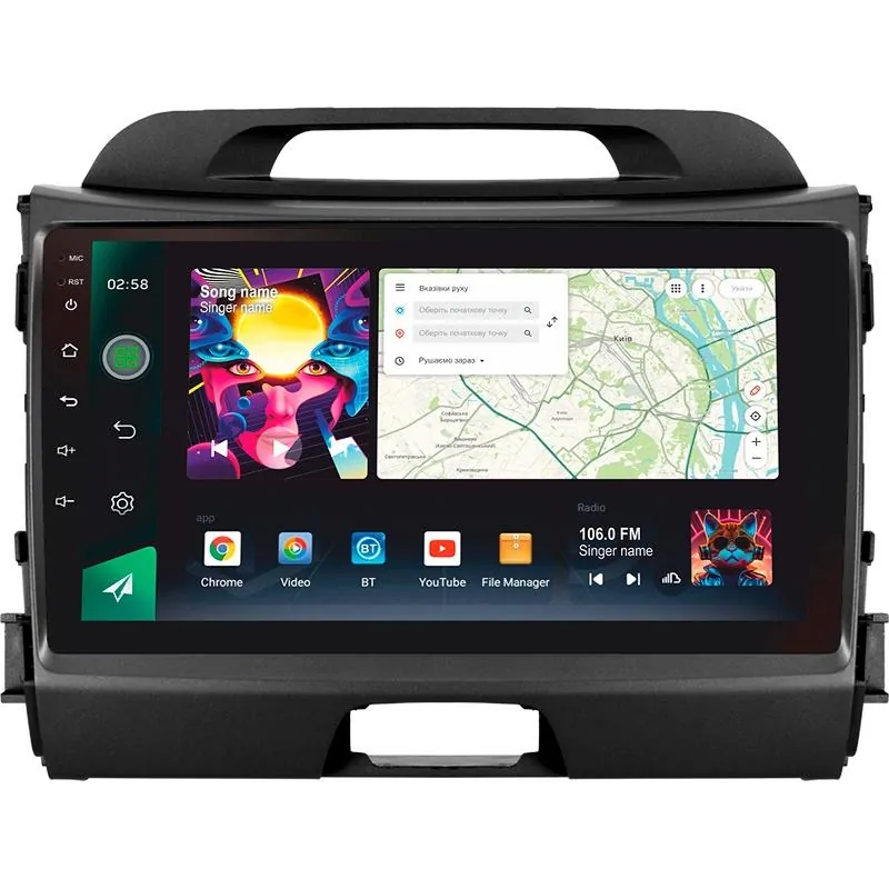 Штатная магнитола Sigma PRO 9464 Android 10 4+64 Gb 4G DSP KIA Sportage 3 SL 2010-2016 (C) 9