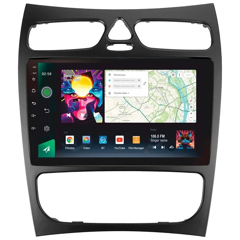 Штатная магнитола Sigma PRO 9464 Android 10 4+64 Gb 4G DSP Mercedes Benz CLK Class C209 A209 (F2) 2002-2005 9