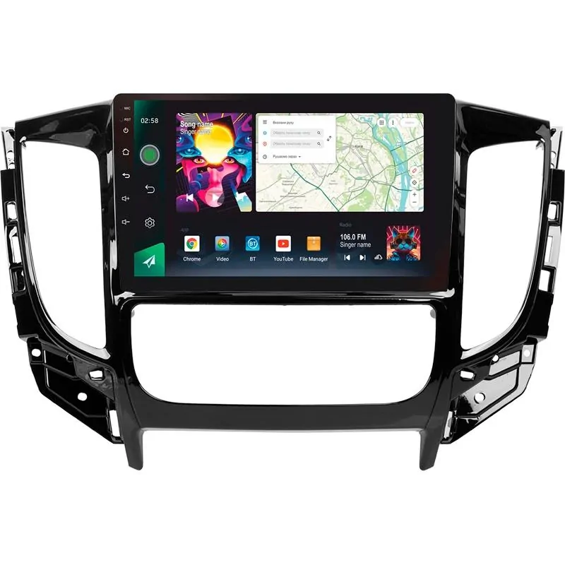 Штатная магнитола Sigma PRO 9464 Android 10 4+64 Gb 4G DSP Mitsubishi L200 5 (F1) (Manual air conditioning) 2015-2019 9