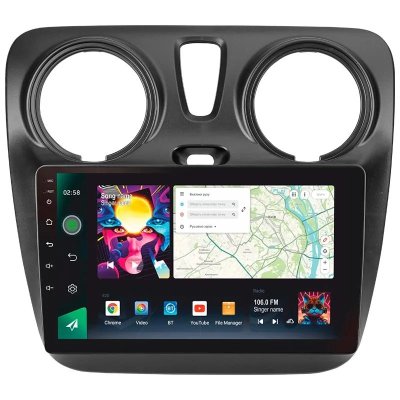 Штатная магнитола Sigma PRO 9464 Android 10 4+64 Gb 4G DSP Renault Dokker 2012-2020 9