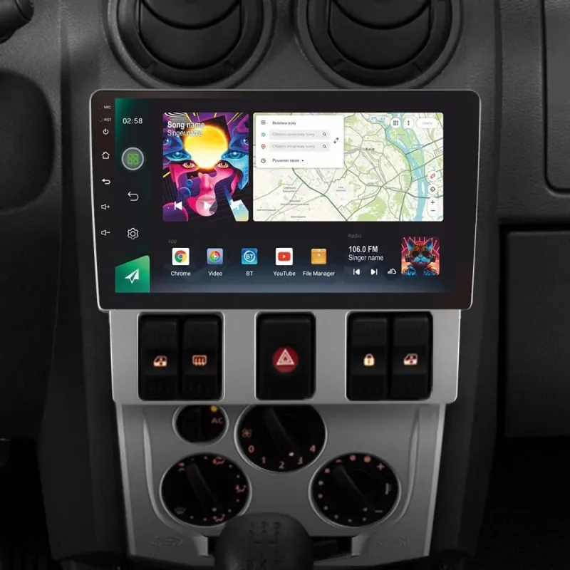 Штатная магнитола Sigma PRO 9464 Android 10 4+64 Gb 4G DSP Renault Logan 1 2004-2009 9