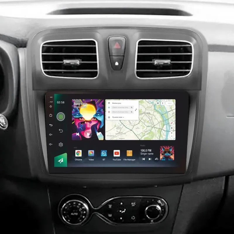 Штатная магнитола Штатна магнітола Sigma PRO 9464 Android 10 4+64 Gb 4G DSP Renault Logan 2 2012-2022 Sandero 2 2013-2022 (F1) (A) 9