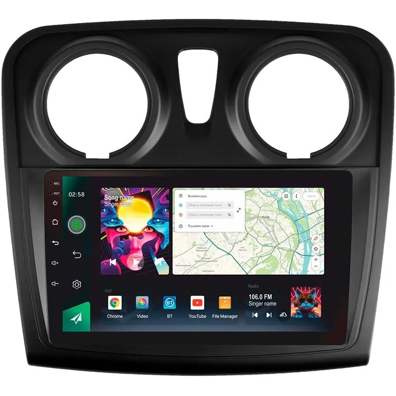 Штатная магнитола Sigma PRO 9464 Android 10 4+64 Gb 4G DSP Renault Logan 2 2012-2022 Sandero 2 2013-2022 (F2) (B) 9