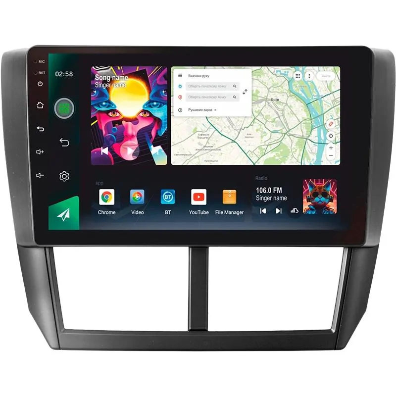 Штатная магнитола Sigma PRO 9464 Android 10 4+64 Gb 4G DSP Subaru Forester 3 SH 2007-2013 For Subaru Impreza GH GE 2007-2011 9