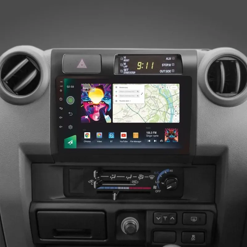 Штатная магнитола Sigma PRO 9464 Android 10 4+64 Gb 4G DSP Toyota Land Cruiser 70 Series LC 79 2007-2020 9
