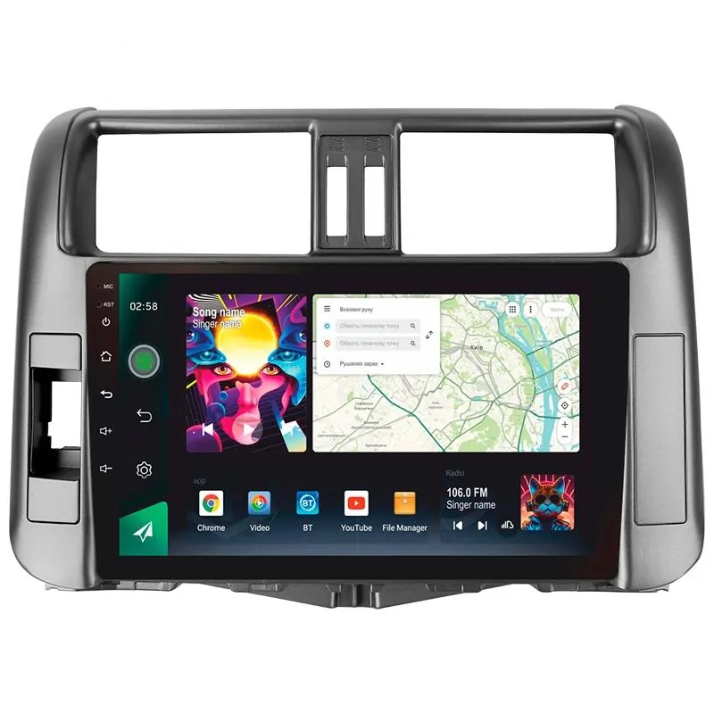 Штатная магнитола Sigma PRO 9464 Android 10 4+64 Gb 4G DSP Toyota Land Cruiser Prado 150 2009-2013 (B) 9