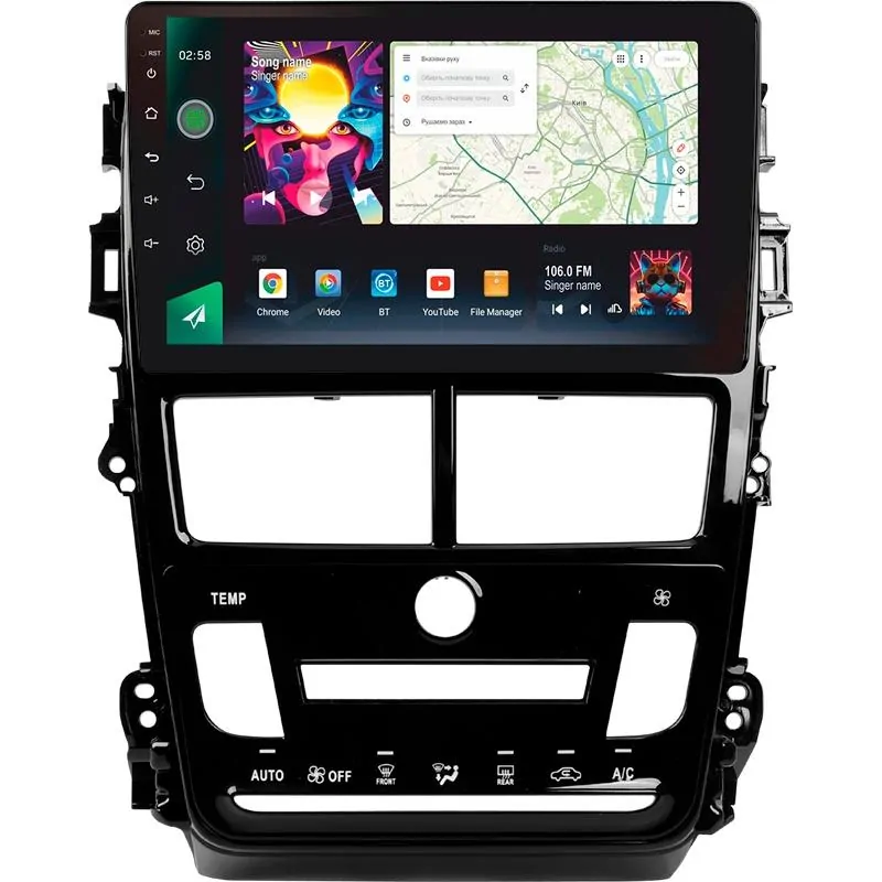 Штатная магнитола Sigma PRO 9464 Android 10 4+64 Gb 4G DSP Toyota Yaris Vios 2017-2020 (F2) 9