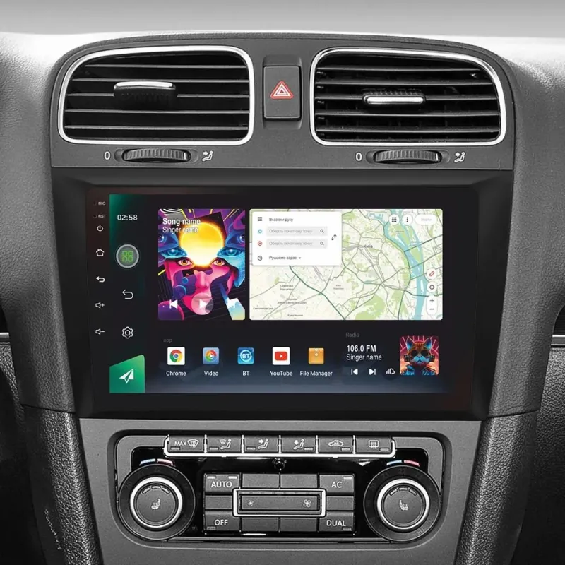 Штатная магнитола Sigma PRO 9464 Android 10 4+64 Gb 4G DSP Volkswagen Golf 6 2008-2016 9