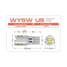 Светодиодная лампа Ultimate WY5W U5 T10 5500K