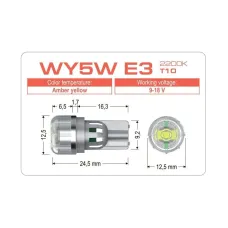 Светодиодная лампа Extreme WY5W E3 T10 2200K