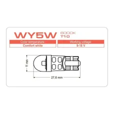 Светодиодная лампа Longlife WY5W T10 6000K