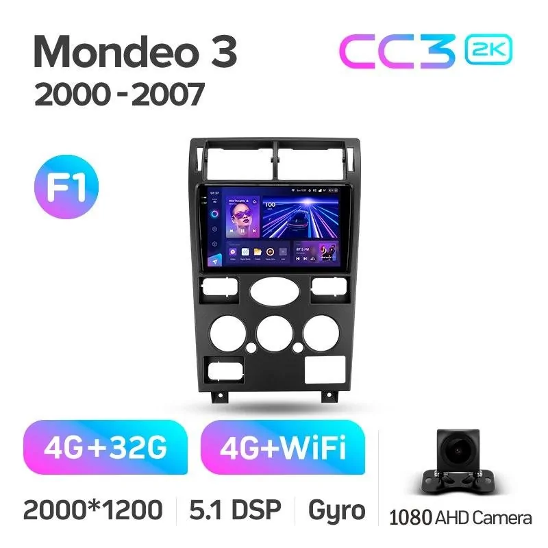 Штатная магнитола Teyes CC3 4+32 Gb Ford Mondeo 3 2000-2007 (F1) 9
